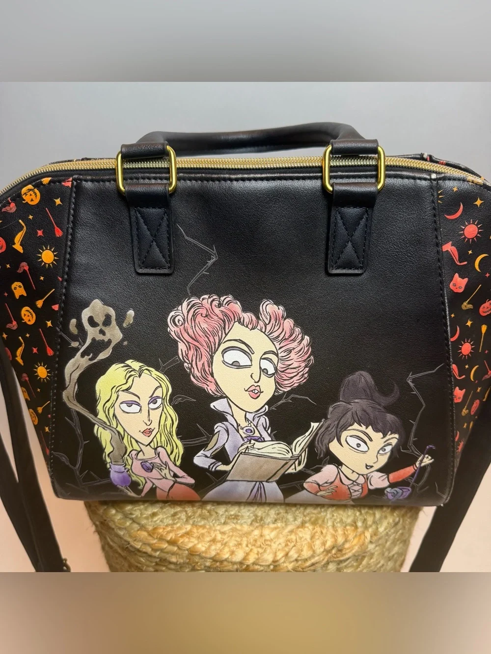 Loungefly Disney Hocus Pocus Sanderson Sisters Illustration Satchel Bag